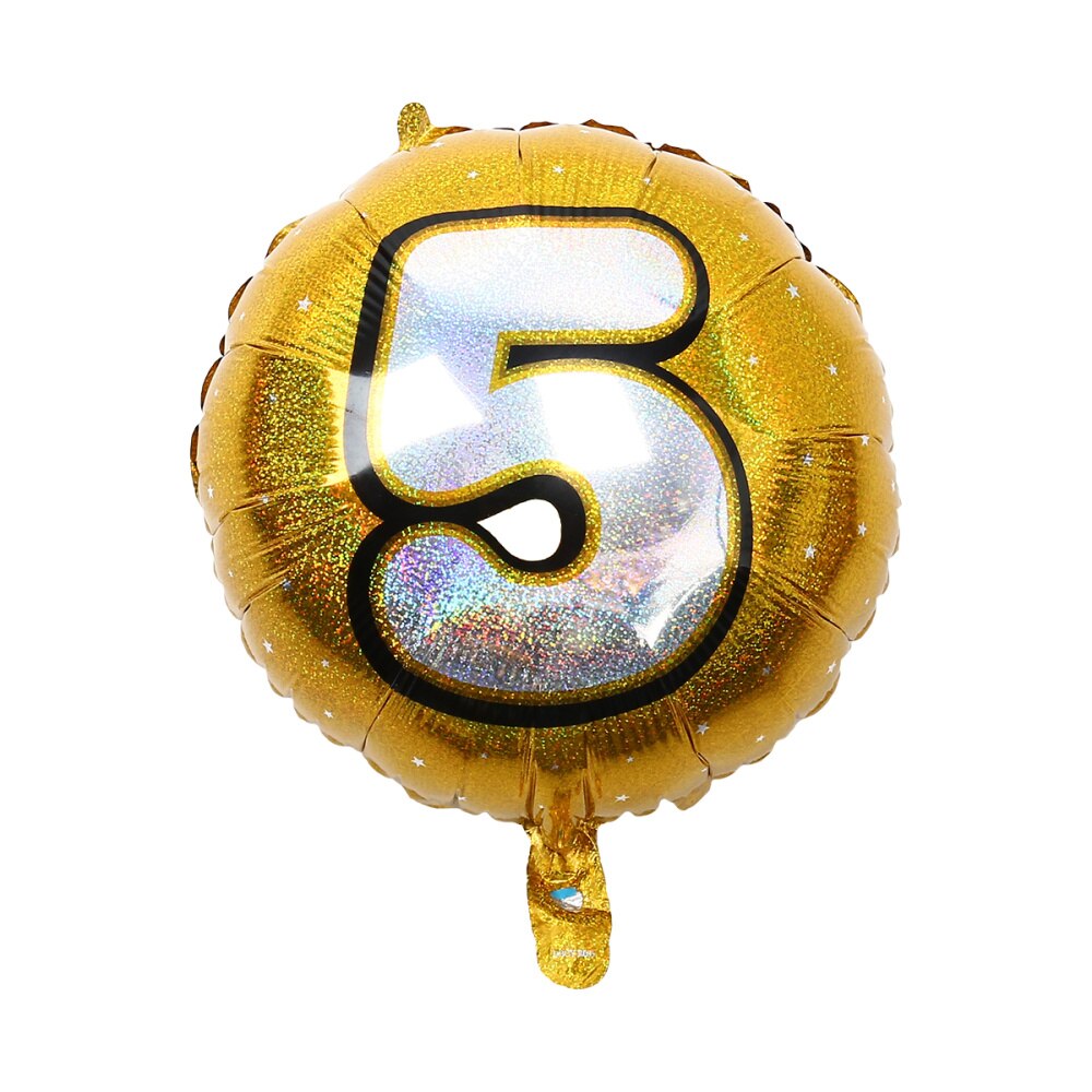 Number 4 Helium Foil Balloons Birthday Number Balloons 4 for Wedding Anniversary Decoration (Gold)