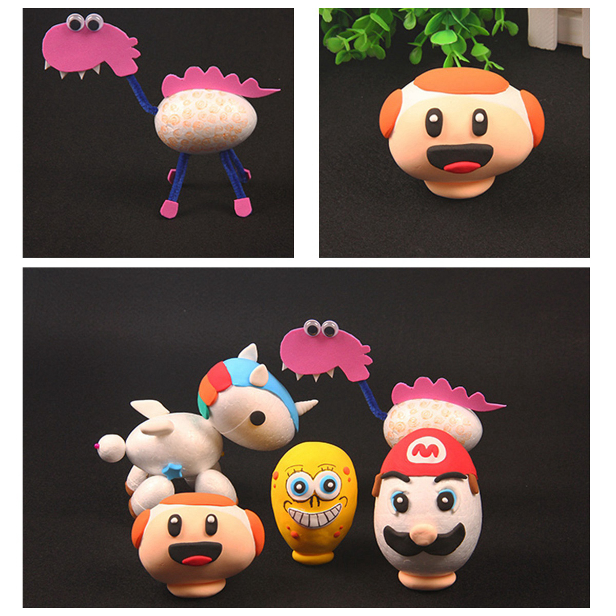 Floracraft Uova In Polistirolo Per Hobby Creativi: 4 Pezzi, Grandi 8x5 Cm, Bianche, Leggere E Resistenti