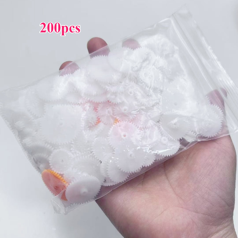 200 st blandade plastväxelpåsar motor motorväxellåda växel 0.5 gjutform gör-det-själv handgjorda leksakstillbehör motor plastgjutningar