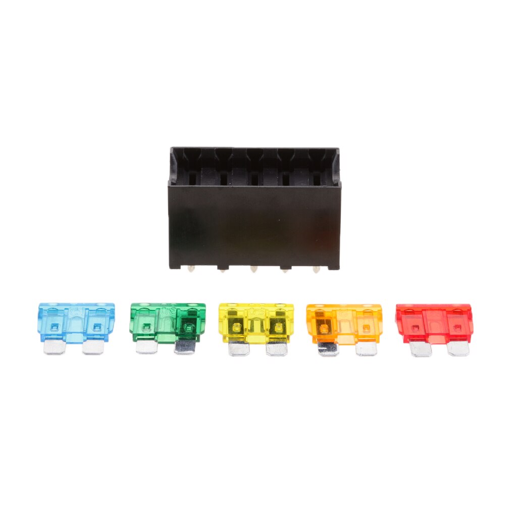 12V-24V Car 5 Way Circuit Standard Blade Fuse Box Holder Distribution Block
