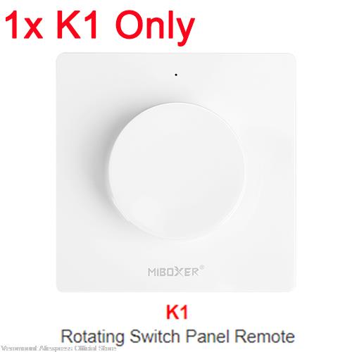 MiBoxer 110V-220V AC Triac RF + drücken-Dimmer RF drahtlose drücken-dimmen/K1 Rotierenden Schalter Tafel Fernbedienung für Einzel Farbe Lichter: K1 nur