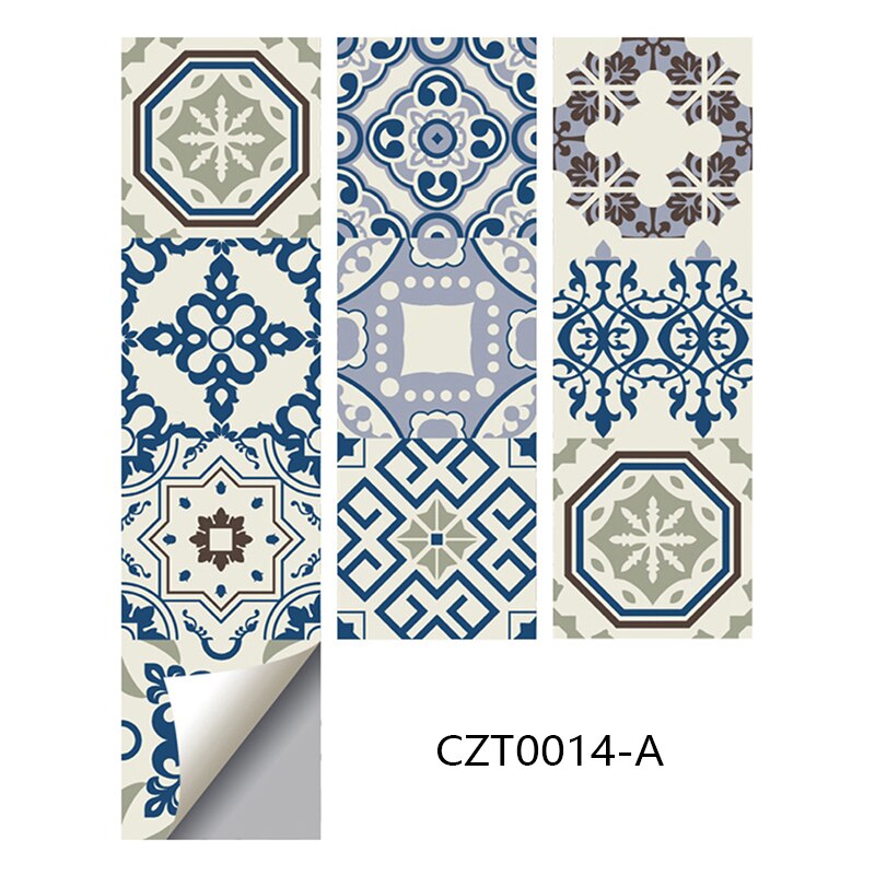 Mandala Crystal Wall Stickers Waterproof And Oil-Proof Kitchen Bathroom Home Decoration Self-Adhesive Ceramic Tile Wall Decora: pattern 11