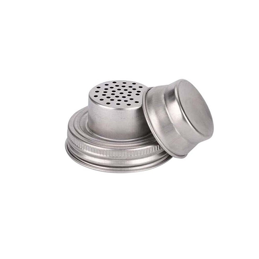 Lock för mason jar shaker lock rostfritt stål mason jar shaker lock lock för kryddor passar alla vanliga mun