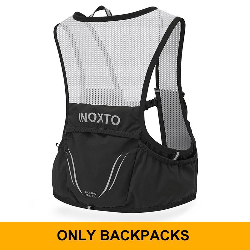 Inoxto Lichtgewicht Running Rugzak Hydratatie Vest, Geschikt Voor Fiets Marathon Wandelen, ultra-Licht En Draagbare 2.5L: black White