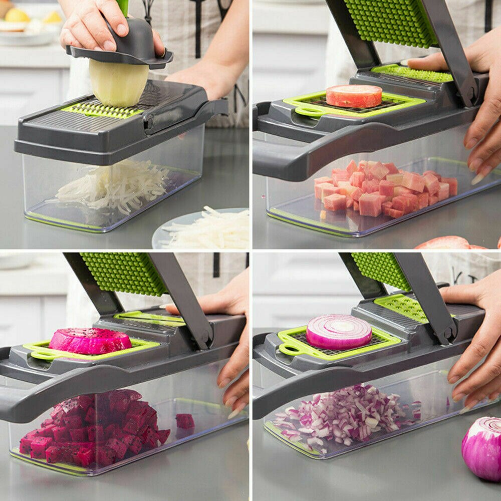 Multifunctionele Shredder 7 In 1 Cut Verschillende Vormen, Te Demonteren Voor Groente & Fruit