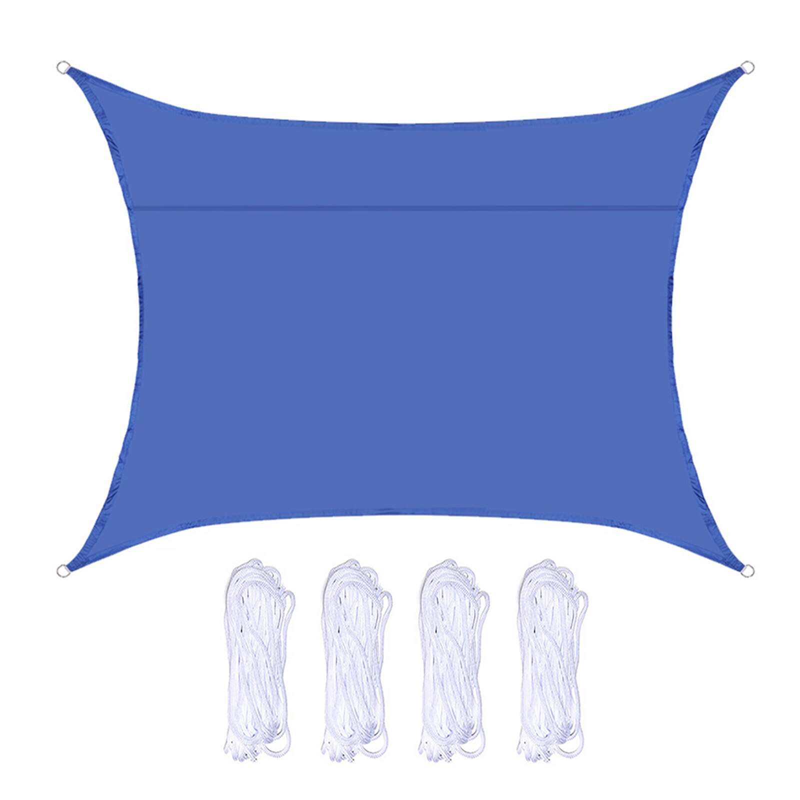 Rectangular Shade Sail UV Block Cloth Awning Sunshade Patio Canopy Anti-UV With 4 Ropes High Density Sunshades Awnings