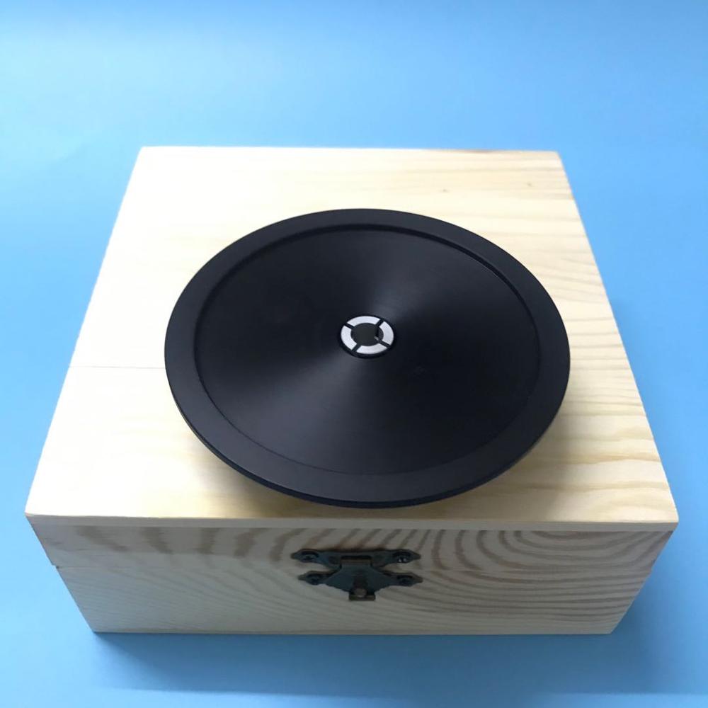 POM de fijación de disco 76g estabilizador de disco LP peso récord tocadiscos abrazadera del vinilo amortiguador de vibraciones madera Paquete de caja