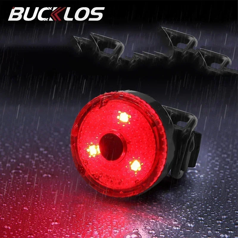 BUCKLOS Bike Light Set Rechargeable Rear Light Front Lamp Waterproof Riding Headlight USB MTB Taillight Led 1PC Cycling Parts