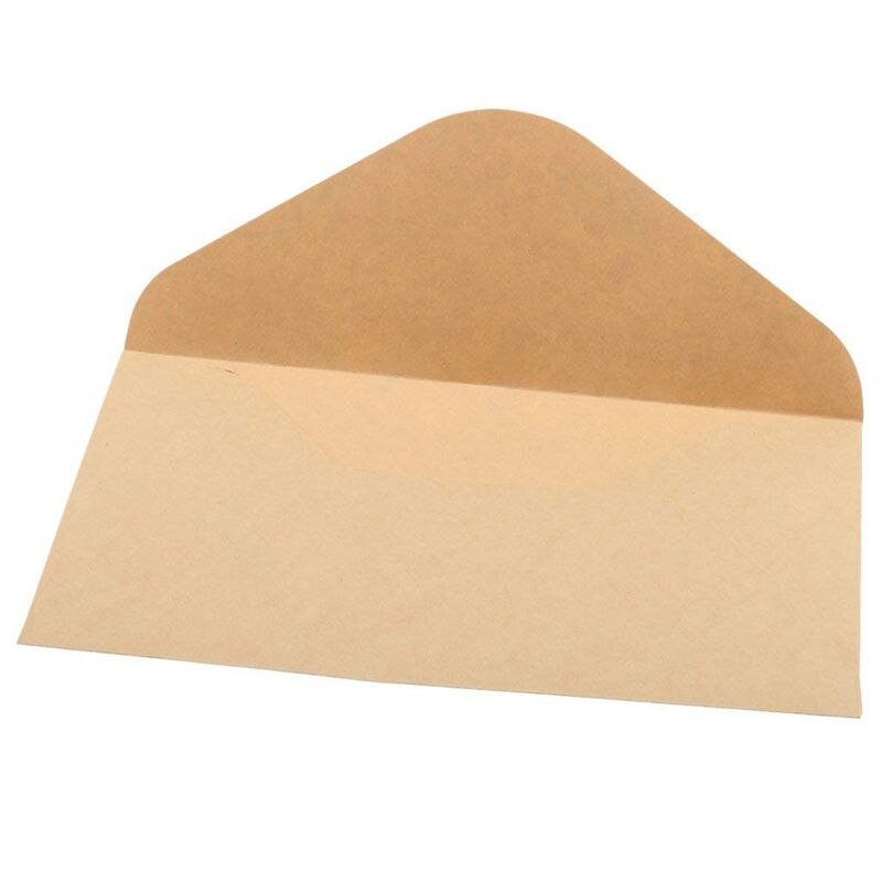 Enveloppes en papier Kraft de 50pcs pour annonce de mariage 110x220mm