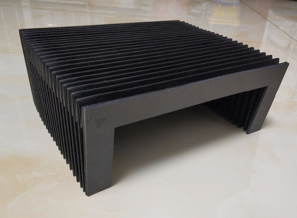CNC Staubtuch 185mm – Akkordeon-Balgabdeckung Für Fräsmaschine, Flexibler Schutz, Schwarz, öl- & Wasserdicht, Länge 1,5 M