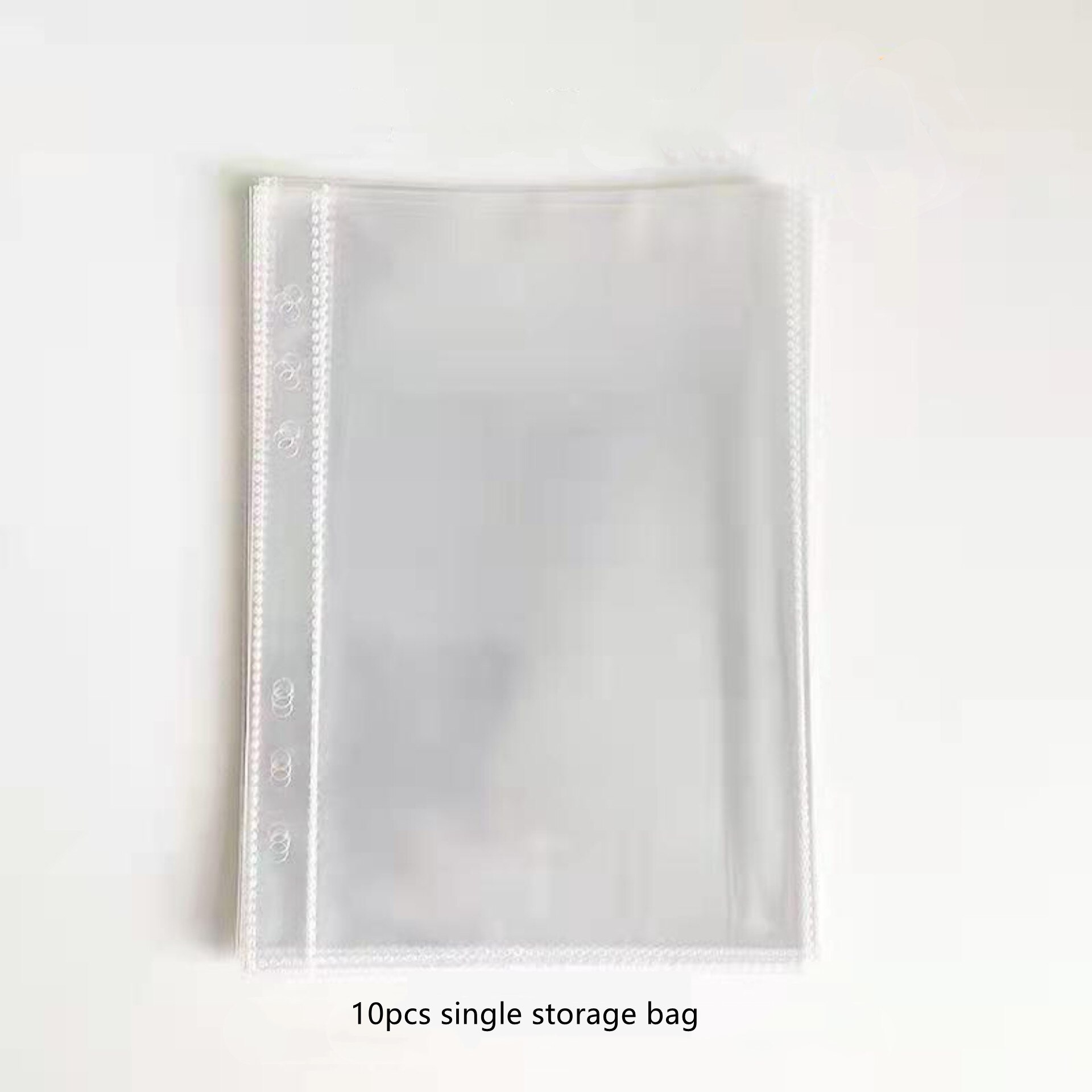 Mini 3 Holes Puncher Pvc Binder Notebook Journal Loose-leaf Diary Zipper Cover Journal Pocket Notepad School Stationery: 10pcs storage bag a7