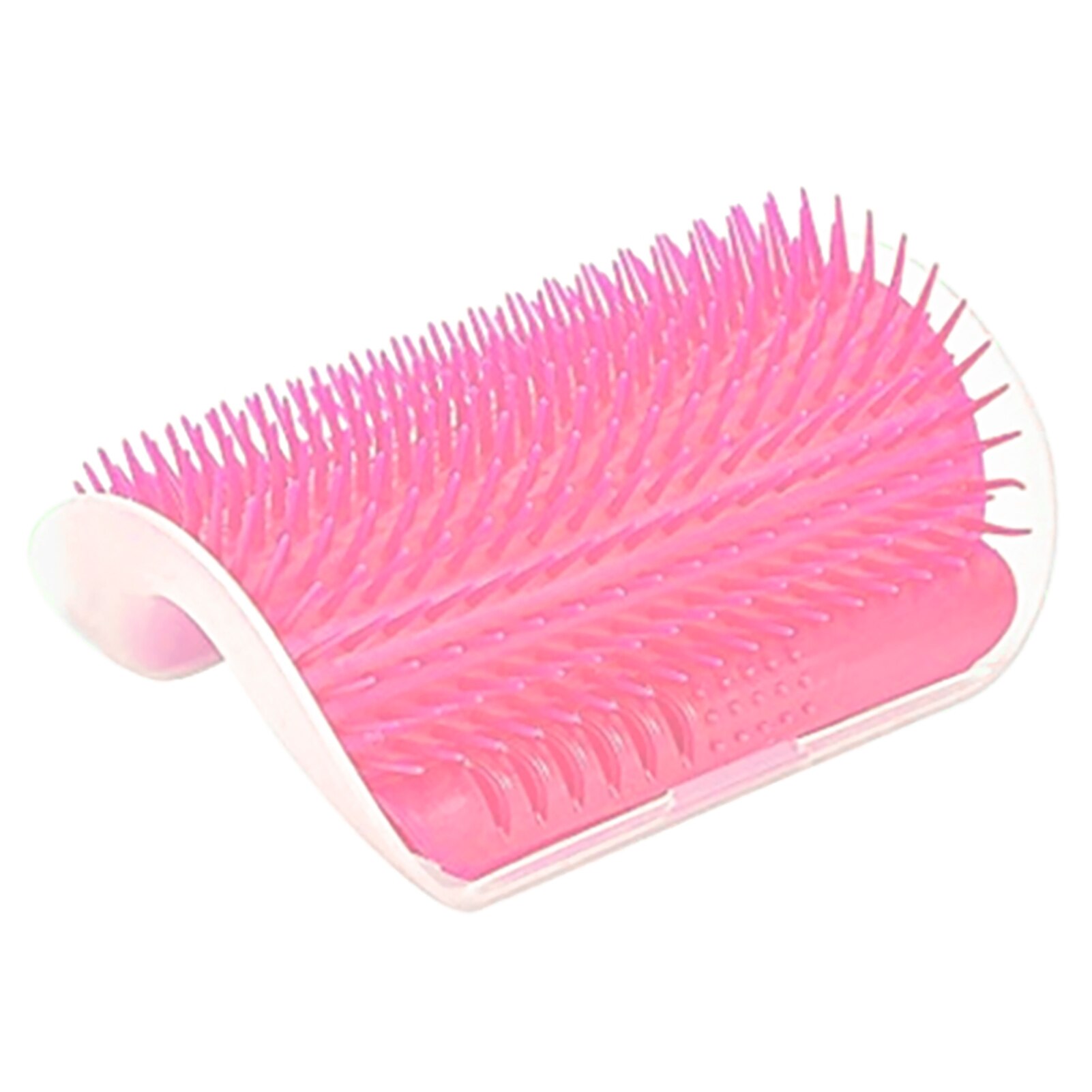 Strumento per prurito gattino solletico forniture per animali domestici spazzola per massaggi gioca a pettine gatto morbido se stesso toelettatore accessori per angoli a parete sfrega cucciolo: Colore rosa