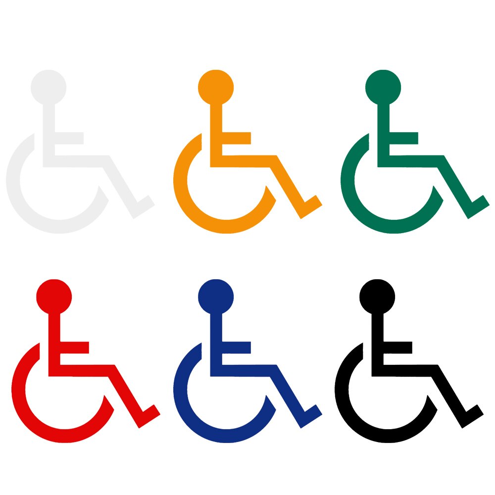 Handicap Symbol Stickers Car Decals Disability Sign For Cars PET Self Adhesive concise