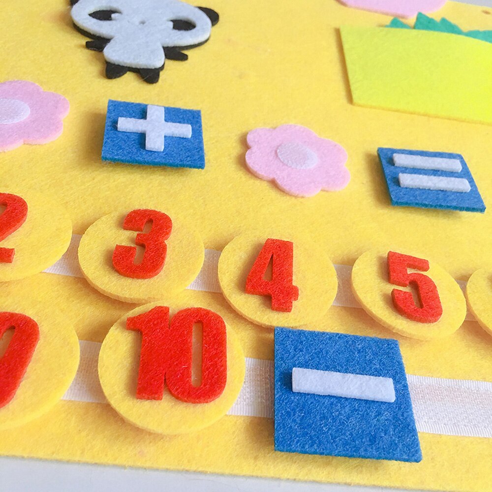 Children DIY Non-woven Numbers Counting Toy Digital Add Subtract Felt Craft Math Toys Kids Educational Teaching Aid Montessori