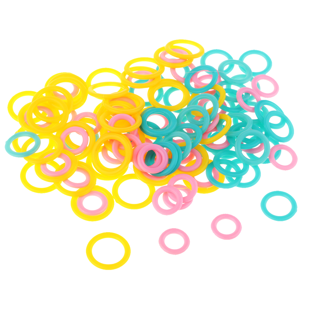 120 Stuks Gemengde 2 Size Multi-Gekleurde Stitch Marker Ringen Voor Diy Breien Craft