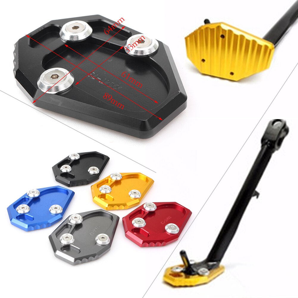 Pata de cabra para motocicleta, extensión de caballete, placa de almohadilla para Yamaha FZ6-S2 ABS FZ6R XJ6 ABS MT-07 Moto Cage Tracer 700 XSR700