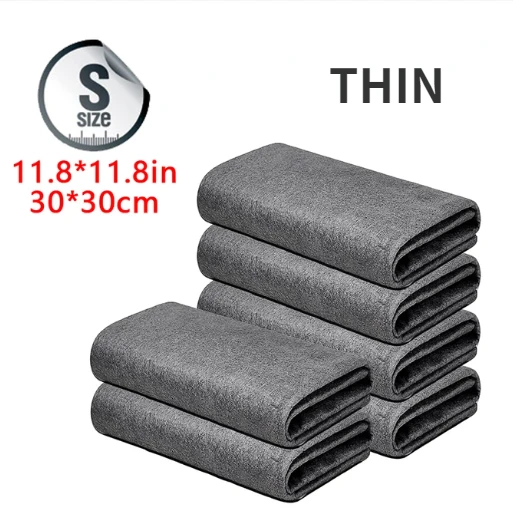 Paño mágico de limpieza engrosado, paños reutilizables de microfibra sin rastro para ventana de coche, trapos de limpieza de vidrio, toallas, herramientas de trapo de limpieza para el hogar: Rojo / 8 ud