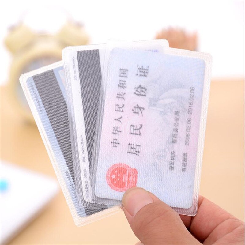 10 Stks/partij 60*93Mm Transparante Card Protector Mouwen Id Kaarthouder Portefeuilles Purse Business Credit Card Cover Kaarthouder