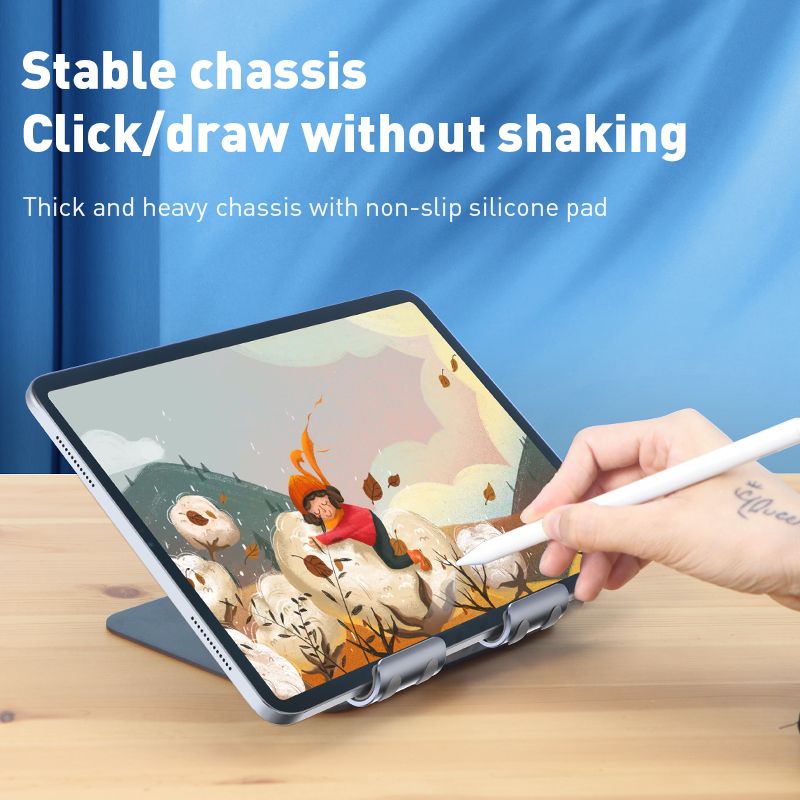 Hagibis nettbrettstativ ipadstativ justerbar sammenleggbar høydeholder aluminium til ipad pro 9.7, 10.5, 12.9 luft mini tennebryter