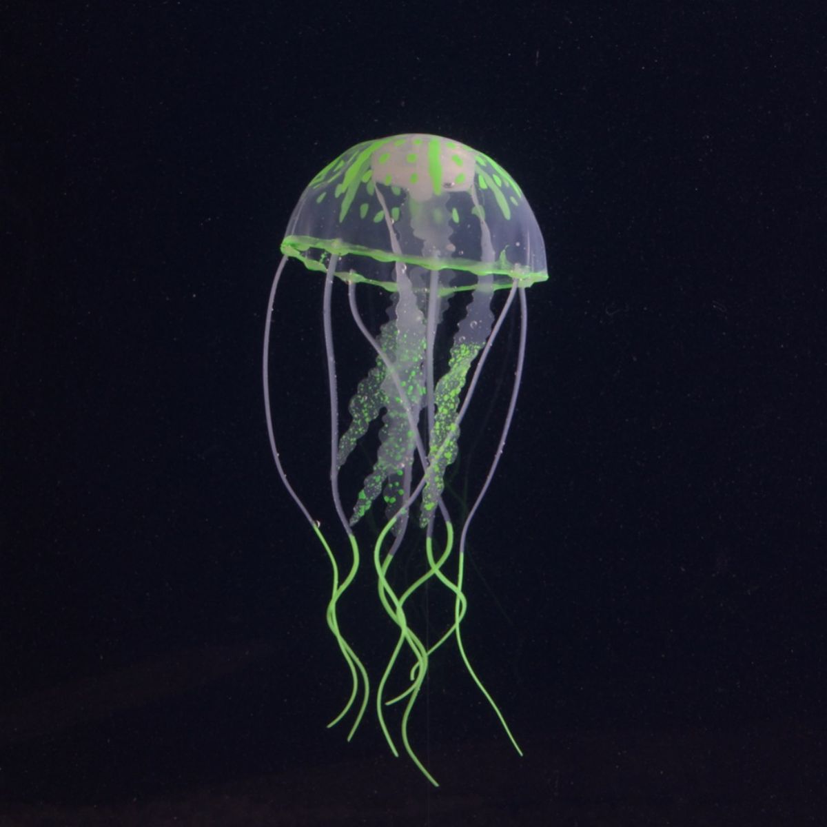 Méduse fluorescente artificielle, 1 pièce, décoration d'aquarium en Silicone, Simulation de paysage, aquarium rouge, aménagement paysager: M / WHITE