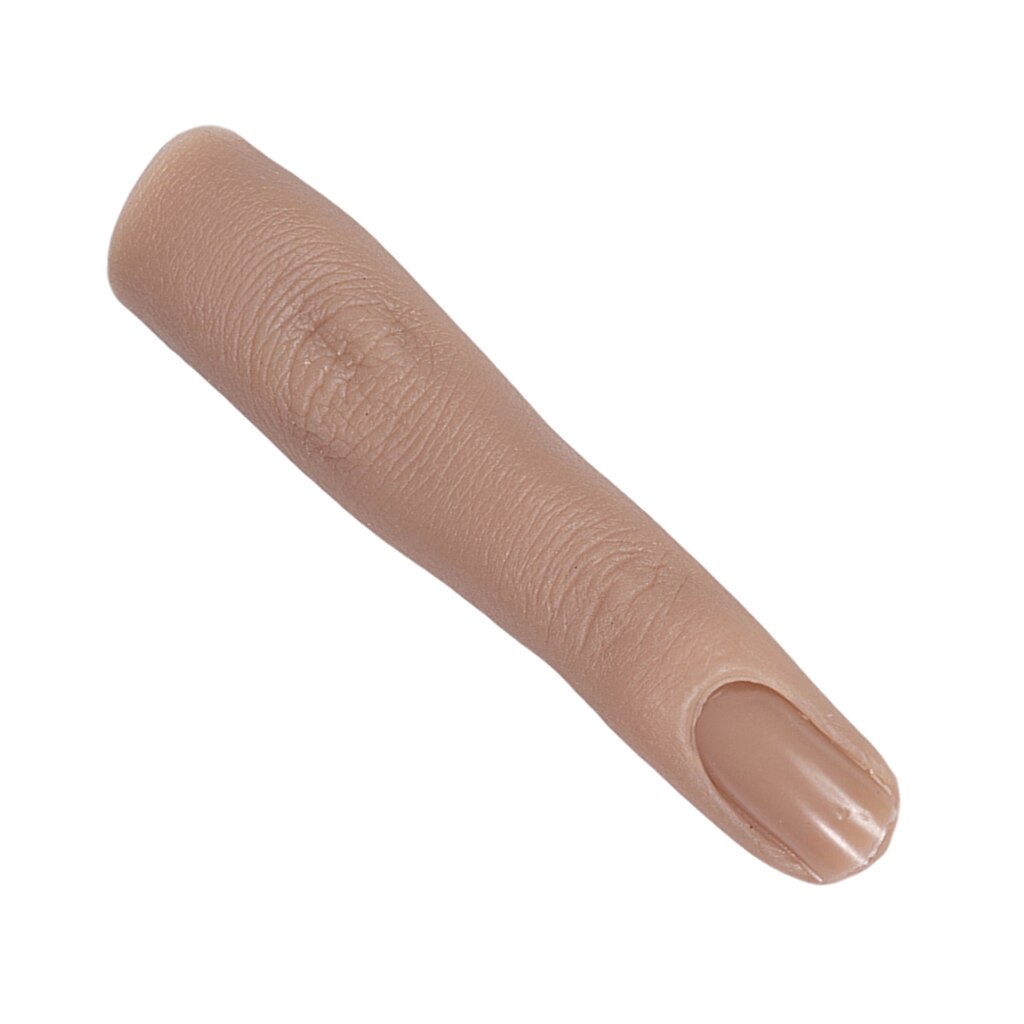 Nagelkunst oefenflap vinger trainingstool siliconen flexibele vingers nagelpunt manicure tool nagel oefenmodel display vinger: Tarwe
