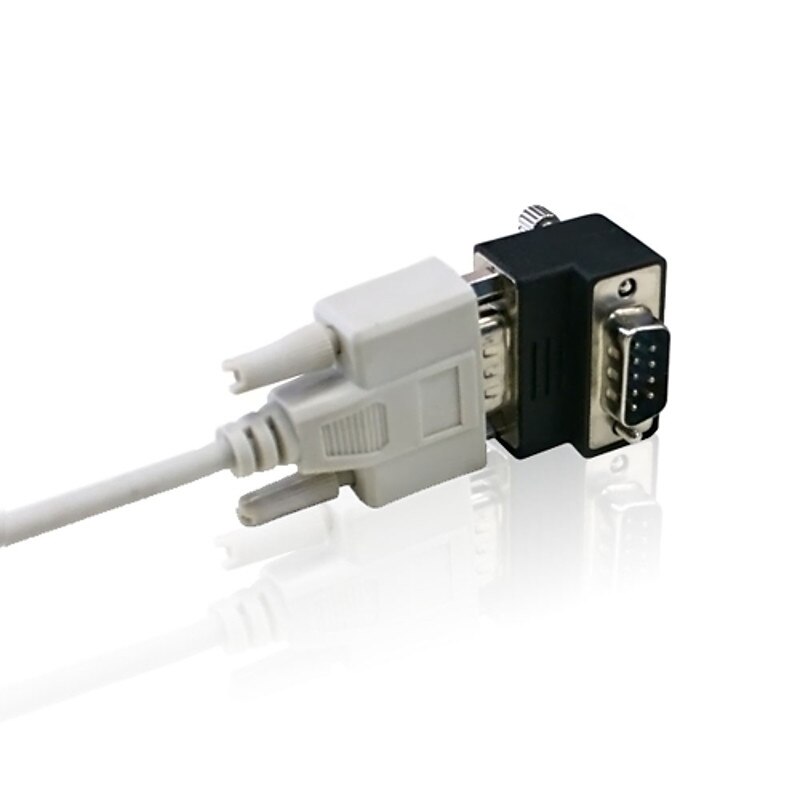 10pcs/lot CY RS232 D-Sub 9 Pin Male Up Angled 270 degree screw type To Female Nut type extension Adapter