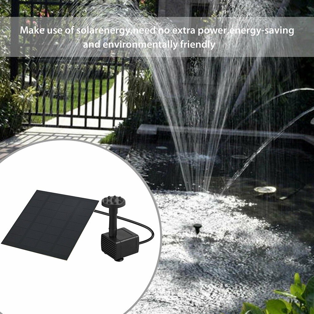 Mini Solar Power Water Fountain Garden Swim Pool Pond 30-60cm Outdoor Solar Panel Bird Bath Floating Water Fountain Pump Garden