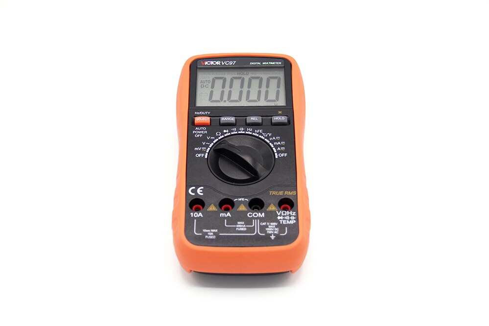 Multímetro Digital VC97 valores eficaces verdaderos rango automático 4000 recuentos resistencia capacitancia frecuencia medidor de prueba de temperatura multímetro