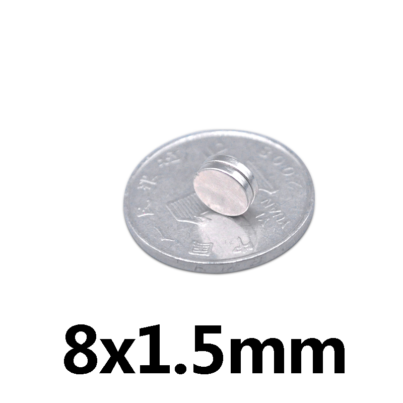 100/200/300pcs circular Small Magnet 8mmx1.5mm N35 Neodymium Magnet Dia 8x1.5mm Permanent NdFeB Magnet 8*1.5 mm