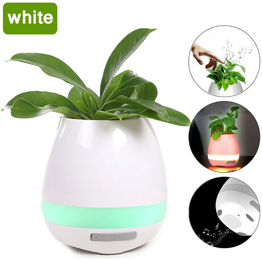 Intelligent musik urtepotte  k3 trådløs bluetooth højttaler kan spille varmt lys farverig lampe bluetooth højttaler sengelampe