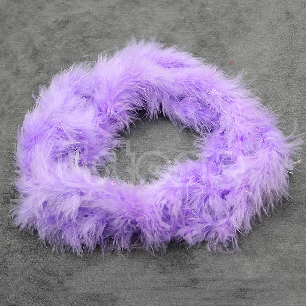 1 PC couleurs différentes 2 mètres Marabou plume Boa pour Burlesque Boas déguisement fête: VIOLET