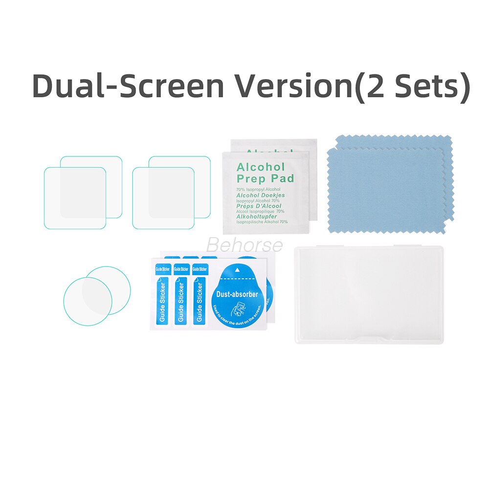Dji Action 2 Screen 9H Gehard Glas Lens Beschermende Film Protector Cover Case Voor Dji Action 2 Sport Camera accessoires: Dual-Screen 2 set