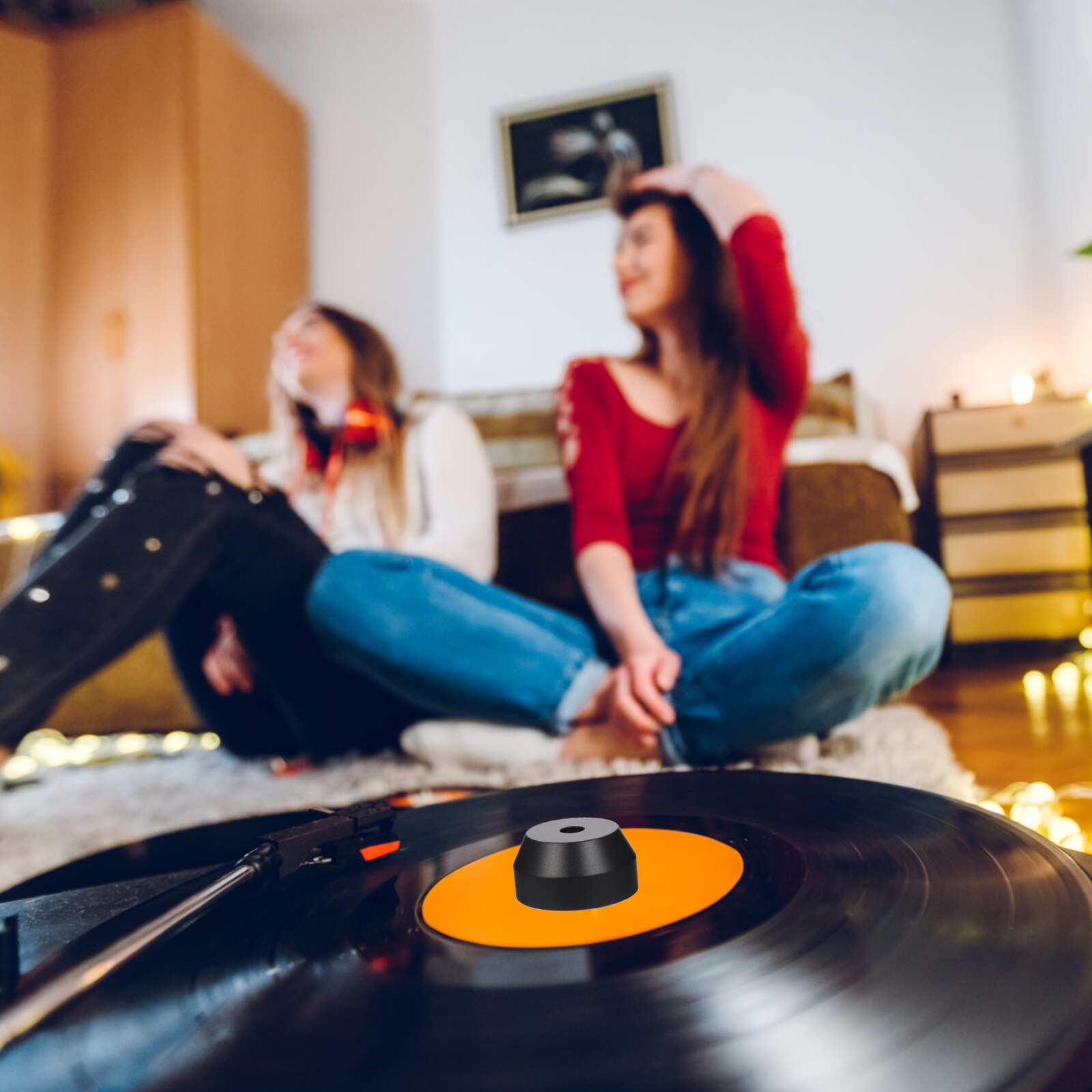 Aluminum 45 RPM Adapter 7 inch Record Player Adapter Dome Turntable Accessory