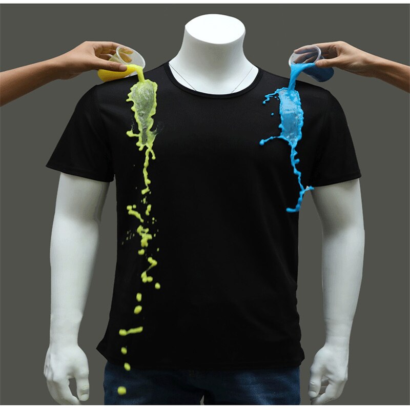Hommes T-shirt hydrophobe technologie 0 mpassionné imperméable hydrophobe inoxydable respirant séchage rapide manches courtes grande taille