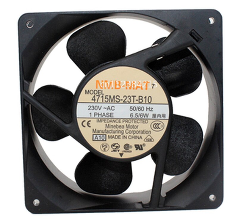 Original pour NMB 4715MS-23T-B10 AC 230V 6.5/6W 12cm 120mm 12038 ventilateur de refroidissement industriel