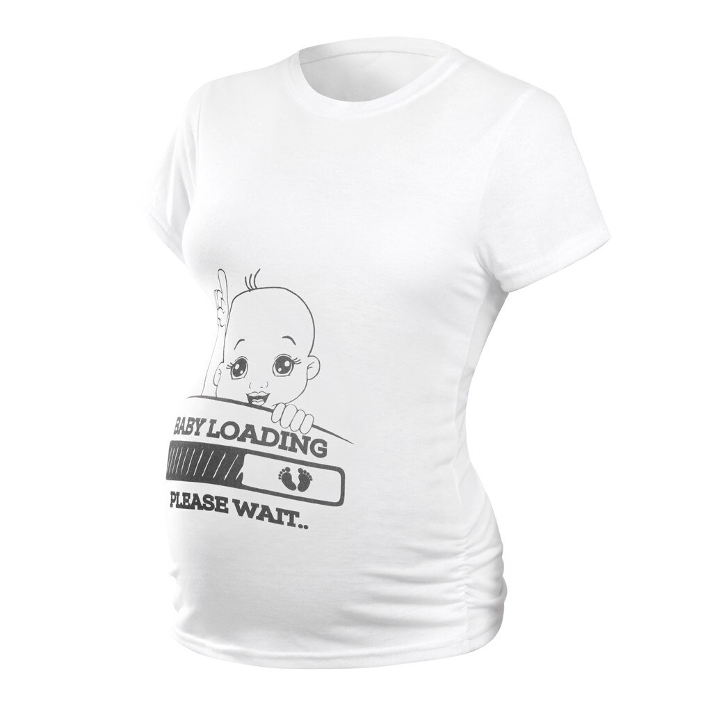 Women Pregnancy Short Sleeve Tops Cartoon Love hand Nusring Baby Maternity Clothes Plus Size 3XL zwangerschaps kleding
#GH