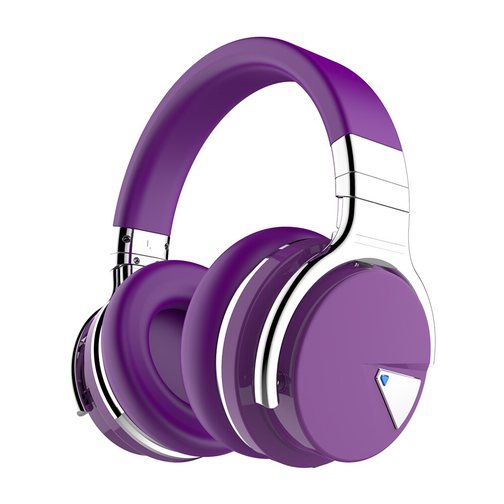 Cowin-auriculares inalámbricos con Bluetooth, dispositivo de audio con cancelación activa de ruido, con micrófono para teléfono móvil: E7 Purple