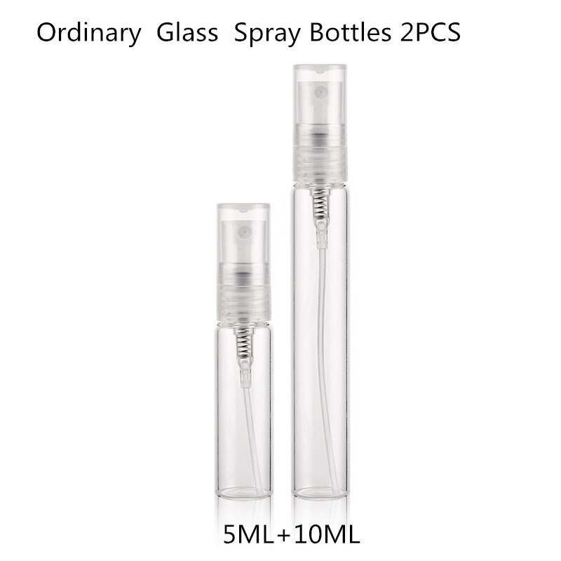 XZJJA Bodem gevulde Mini Parfum Spray Flessen Metalen Shell Spray Verstuiver Draagbare Reizen Parfum Opslag Fles Punten Bottelen: Glass Spray Bottle