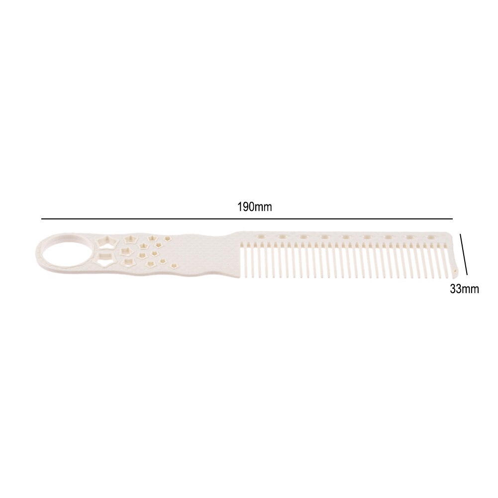 Cutting Comb Hair Salon Hairdressing Flat Top Clipper Comb Carbon Fiber Anti-static Wide Tooth Hair Trimmer Styling Tool: Beige S