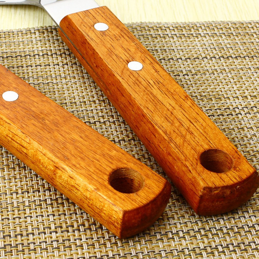 Metal Spatula For Cast Iron Skillet Stainless Steel Grill Spatula Slotted Spatula Turner Fish Spatula With Wood Handle