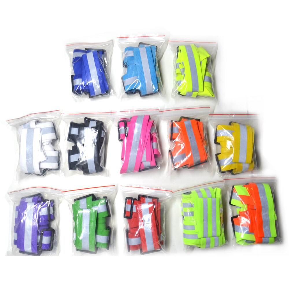 Zuja Elastische Reflecterende Kleding Outdoor Veiligheid Vest Nacht Fietsen Hoge Zichtbaarheid Riem Armband Heren Overall Werkkleding