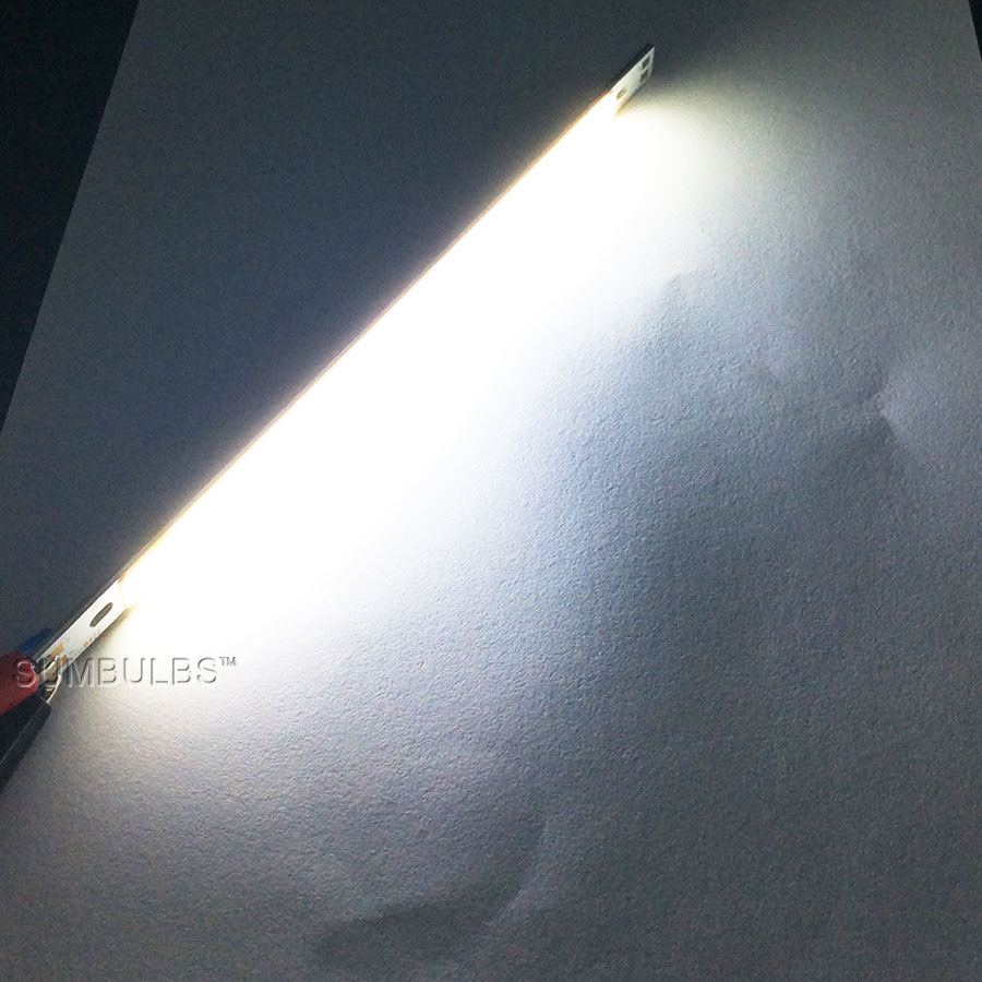[Sumbulbs] 200x10MM 0422 10W luz LED COB tira lámpara DC 12-14V 1000LM verde amarillo rojo azul blanco cálido barra de luz blanca pura: Blanco frío