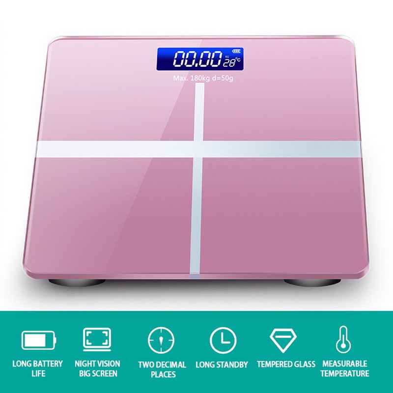 Gulv krop skala glas smarte elektroniske vægte usb opladning lcd display krop, der vejer hjem digital vægt skala: 1