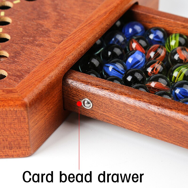 Høj kvalitet flerfarvet glas kinesiske brikker skak sæt fint træ sekskantet skakbræt klassisk spil