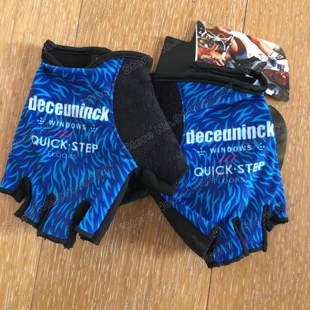 Quick Step Team Cycling Gloves Men Bicycle Gel Half Finger Glove One Pair Size M-XL Guante Ciclismo Gant cyclisme