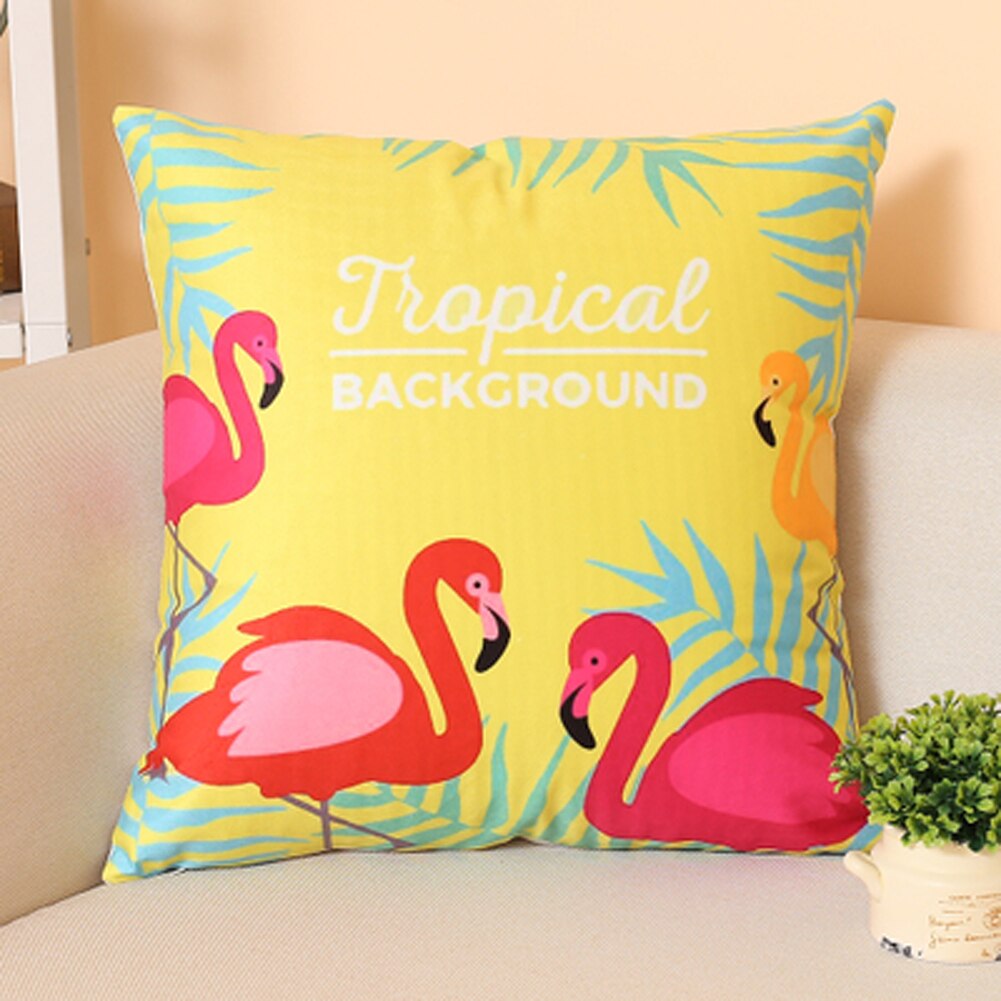 Nordic Flamingo Tropische Blad Kussenhoes Bloem Polyester Sierkussen Woondecoratie Sofa Decoratieve Kussensloop: 13