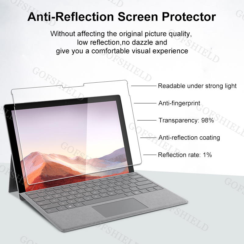 Electroplated AR Screen Protector for Surface Pro 4 5 6 7 8 9 X Anti Reflective High Clarity Sensitive protector de pantalla