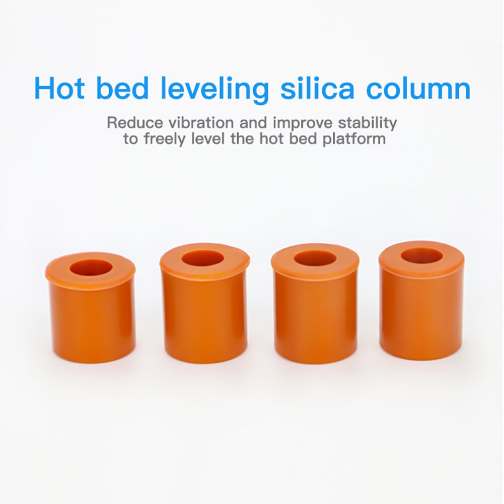 4 pieces of silica gel bed leveling column for Ender-3 3S 3 Pro 3 V2 3D printer, high temperature free adjustment