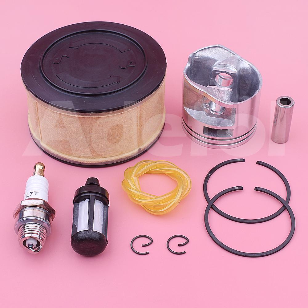 44mm Kolben Luft Kraftstoff Filter Linie Bausatz Für Stihl Frau251 Frau 251 Kettensäge 1143 030 2007, 1141 120 1600 w Stift Ringe Sicherungsring Zündkerze