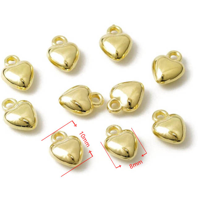 100 pièces 9mm étoile perle breloque or argent plaqué CCB plastique petit pendentif pour bijoux à bricoler soi-même faisant Bracelet collier boucle d'oreille pendentif: Rhodium plaqué